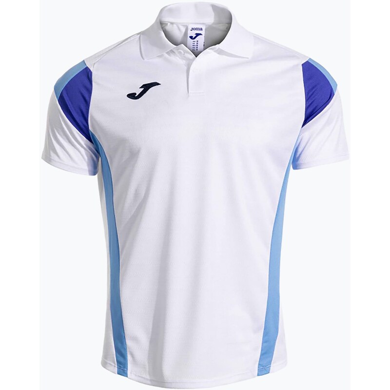 Pánské tenisové tričko Joma Montreal white/sky blue