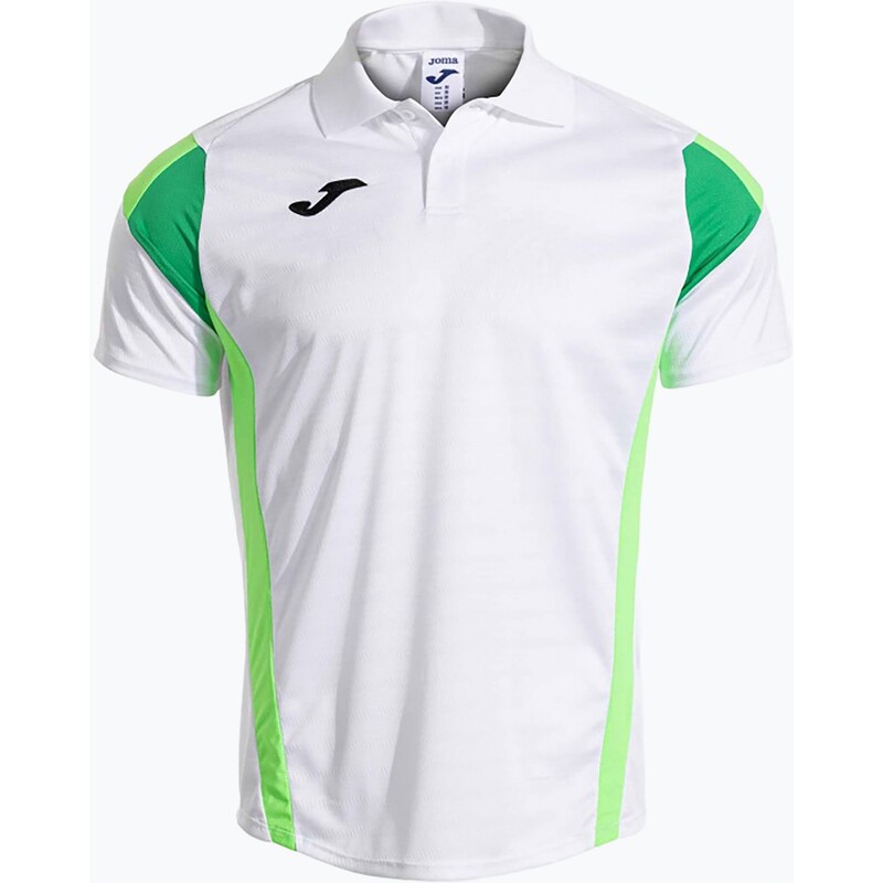 Pánské tenisové tričko Joma Montreal white/fluor green