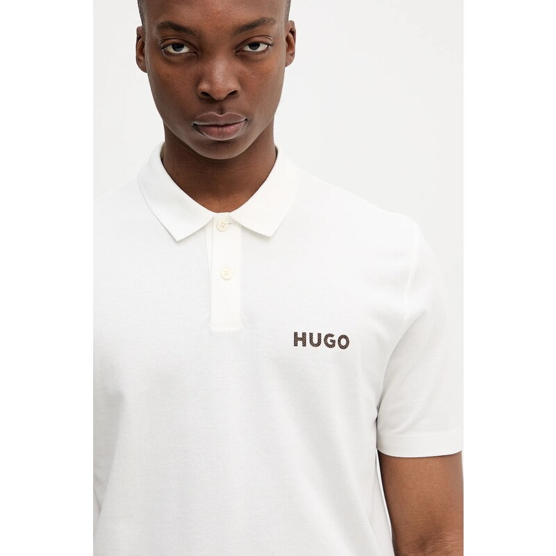 Bavlněné polo tričko HUGO Dirlmere
