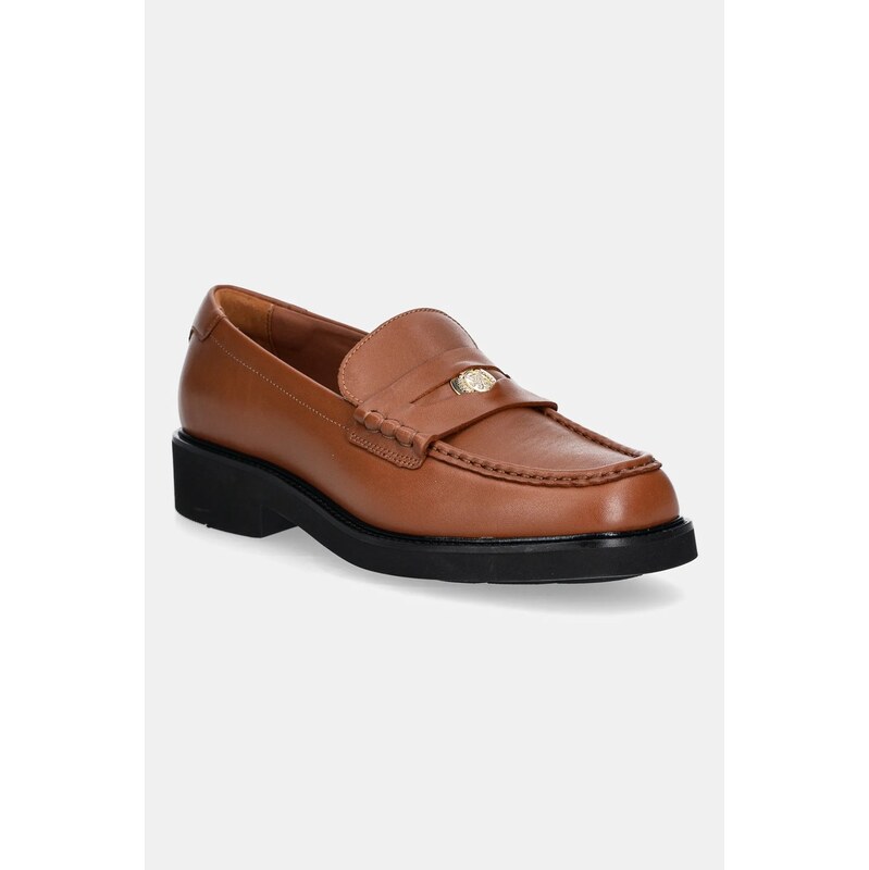 Tommy Hilfiger Kožené mokasíny Tommy Hilfiger CREST SQUARISH TOE
