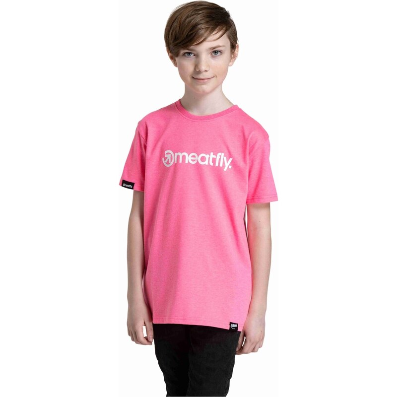 Meatfly dětské tričko Bart Neon Pink | Růžová | 100% bavlna