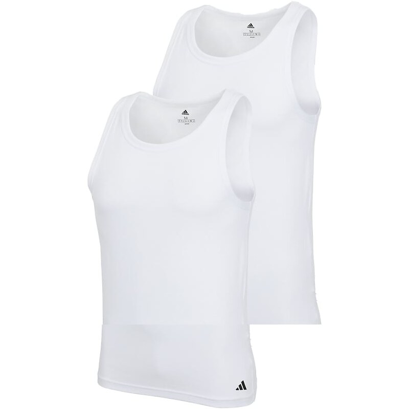 Adidas 2 pack active core cotton vests in white 107362945