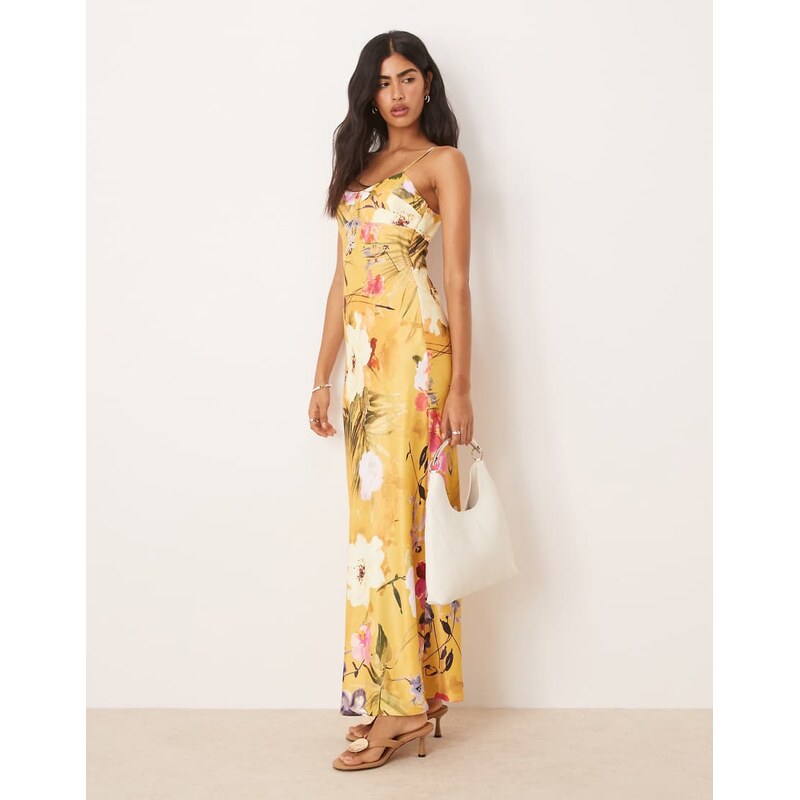 ASOS DESIGN ASOS DESING satin cami maxi dress with seamed bust