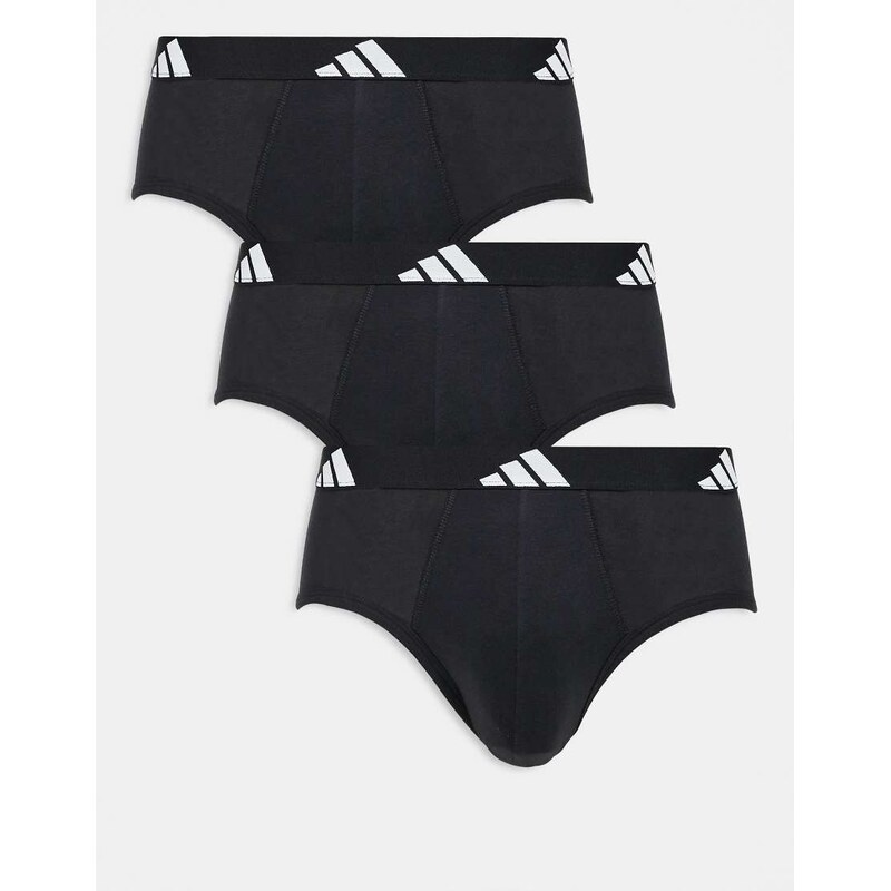 Adidas 3 pack active flex brief in black 107362947