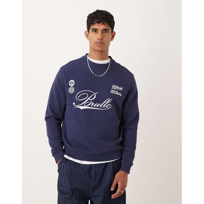 ASOS DESIGN standard fit sweatshirt with sports chest print in
