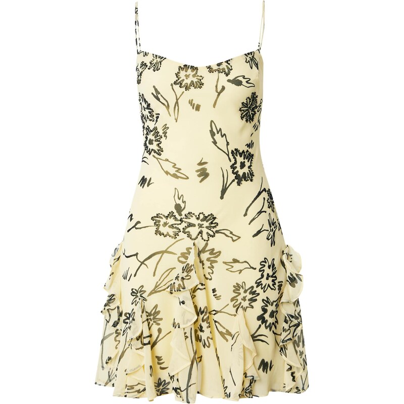 TOPSHOP Letní šaty žlutá / černá