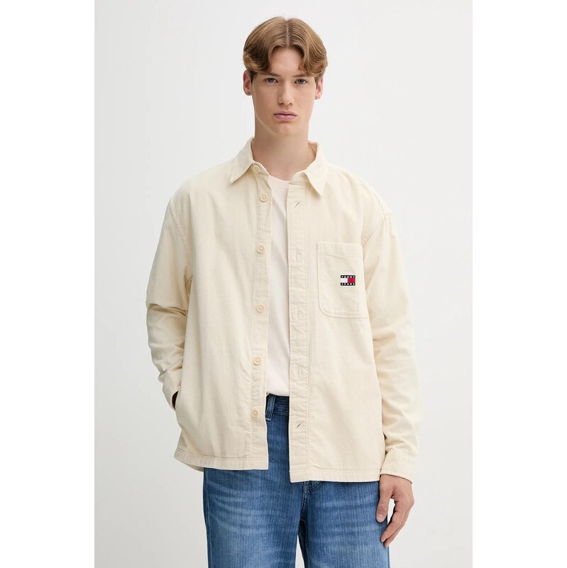 Tommy Jeans košile pánská bavlněná