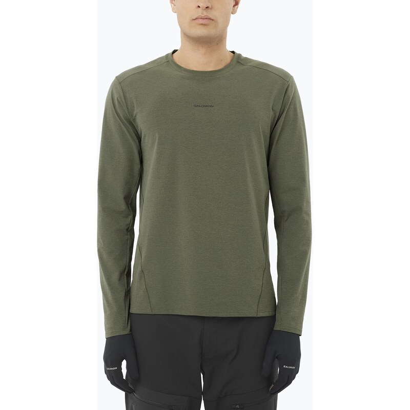 Pánské běžecké tričko Longsleeve Salomon Trackline grape leaf
