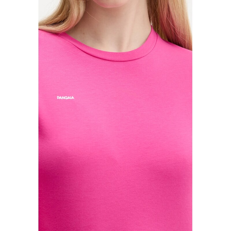 Tričko s dlouhým rukávem Pangaia Cotton-Stretch Long-Sleeved Top růžová barva, 10002429