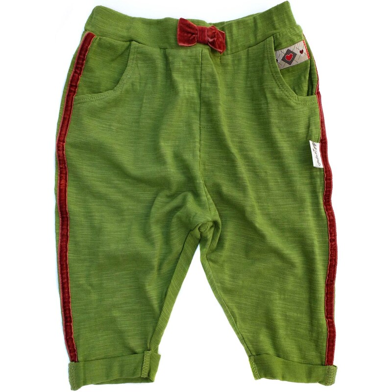 Gelati Dívčí kalhoty s mašličkou - zelené