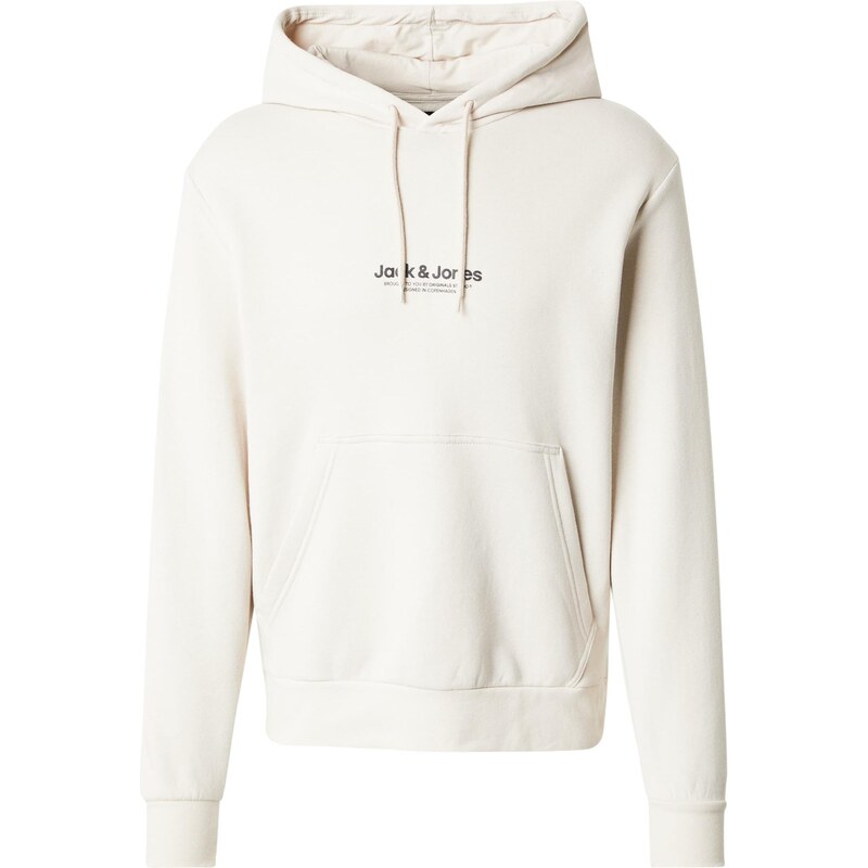 JACK & JONES Mikina JWHVESTERBRO béžová / černá