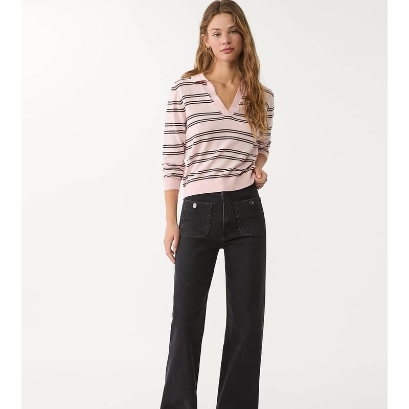 Stradivarius Tall d77 minimalist jeans with pockets in washed black 107408955