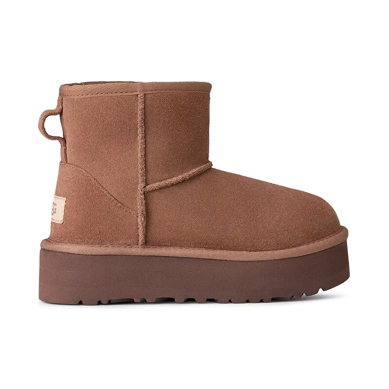 UGG Dětské semišové sněhule UGG CLASSIC MINI PLATFORM