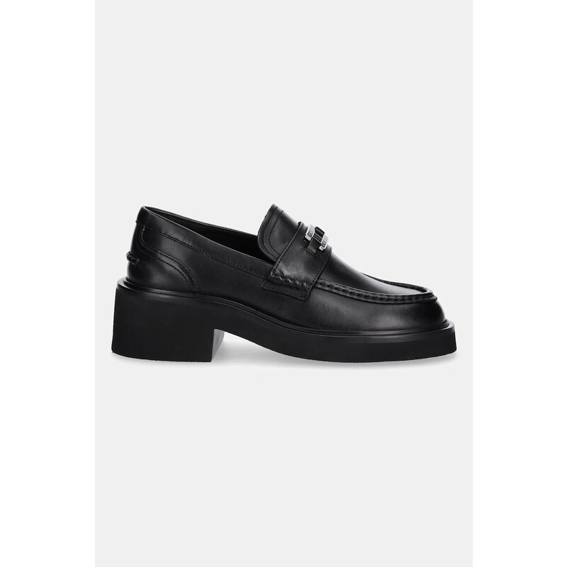 Kožené mokasíny Tommy Jeans TJW CHUNKY HEEL LOAFER