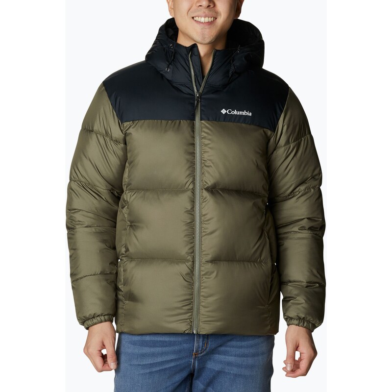 Pánská bunda Columbia Puffect II Hooded stone green/ black