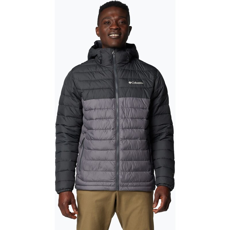 Pánská bunda Columbia Powder Lite II Hooded city grey/ shark