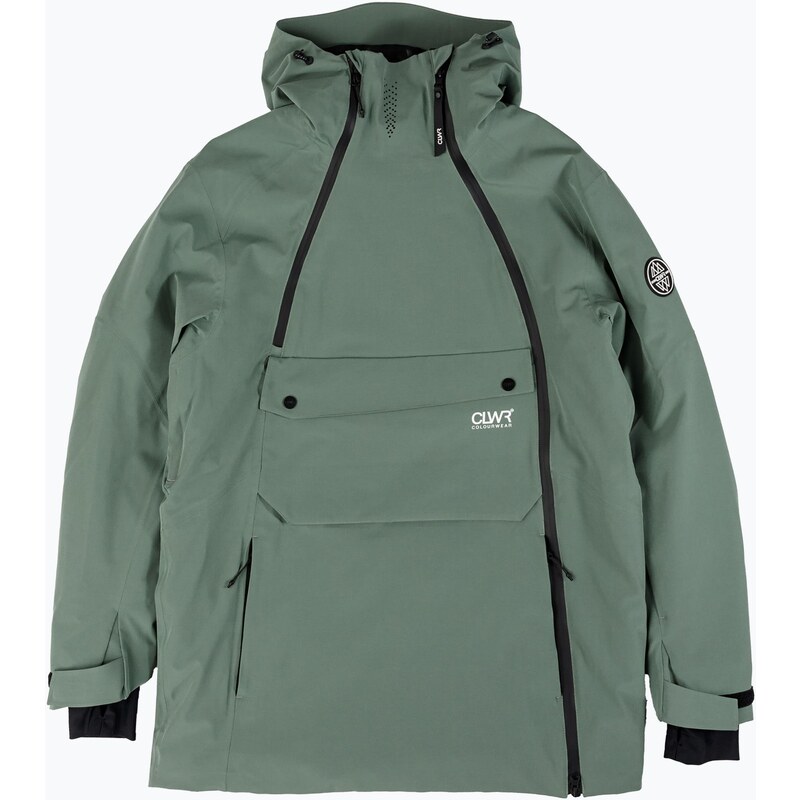 Pánská snowboardová bunda Colourwear Foil Anorak dk sage