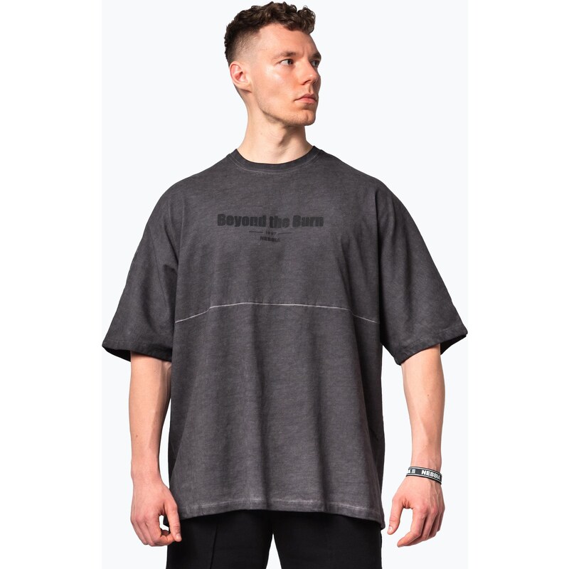 Pánské sportovní tričko NEBBIA Washed-Off Heavyweight No