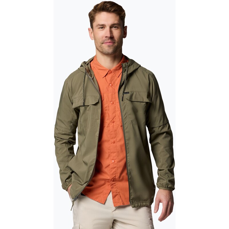Pánská treková mikina Columbia Skien Valley Hooded stone green