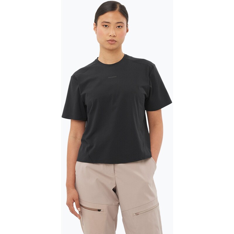 Dámské tričko Salomon Trackline Tee SS deep black
