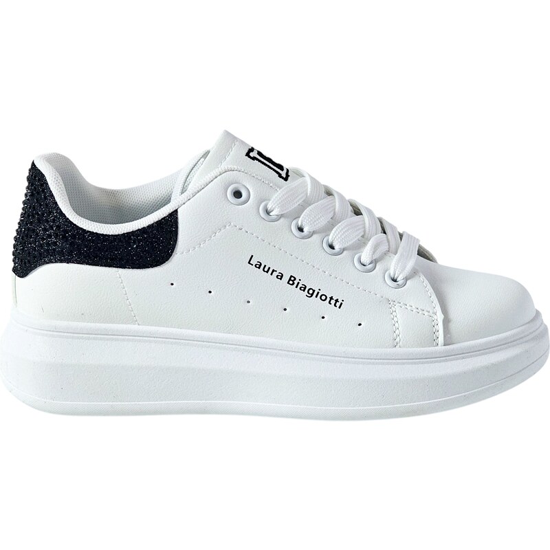 Bílé tenisky Laura Biagiotti White Black Shine