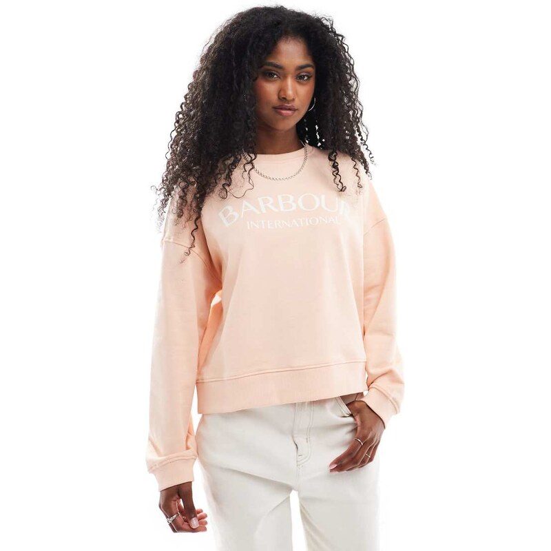 Barbour International cali sweatshirt in peach-Orange 107423637