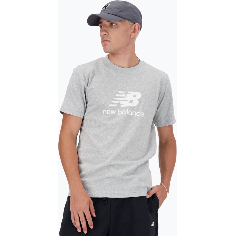 Pánské tričko New Balance Stacked Logo athletic grey