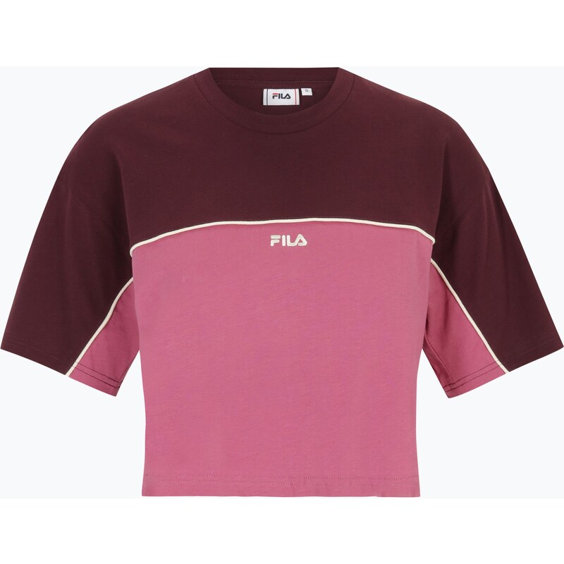 FILA dámské tričko Loobu Blocked winetasting/red violet