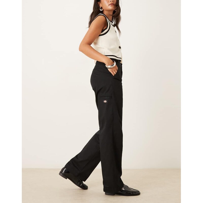 Dickies 247 loose work trousers in black 107426691