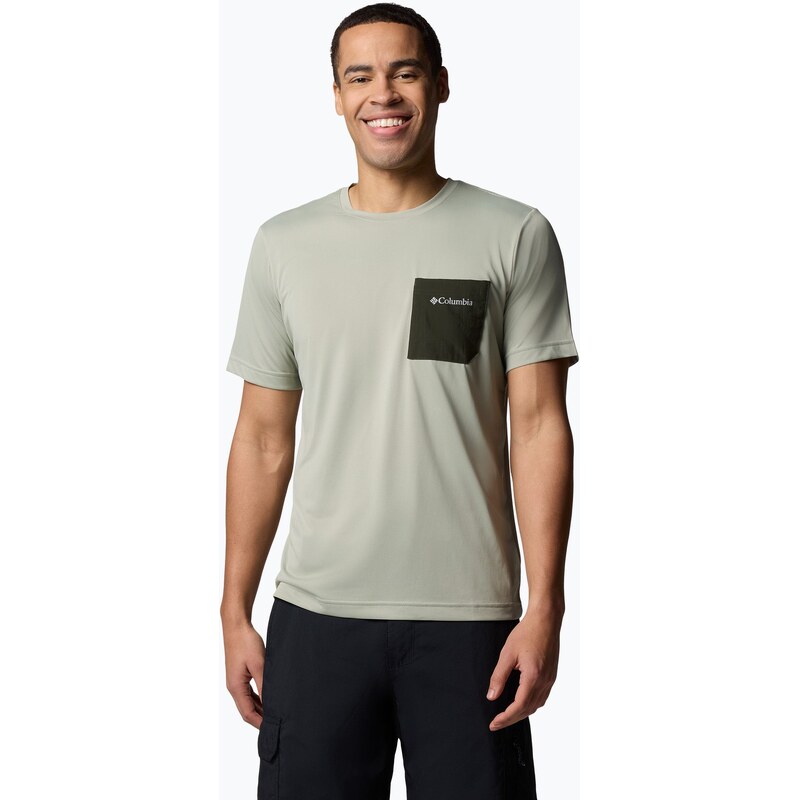 Pánské tričko Columbia Hike Pocket Crew safari/greenscape