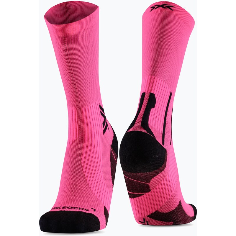 Pánské ponožky X-Socks Run Perform Crew fluo pink/x black
