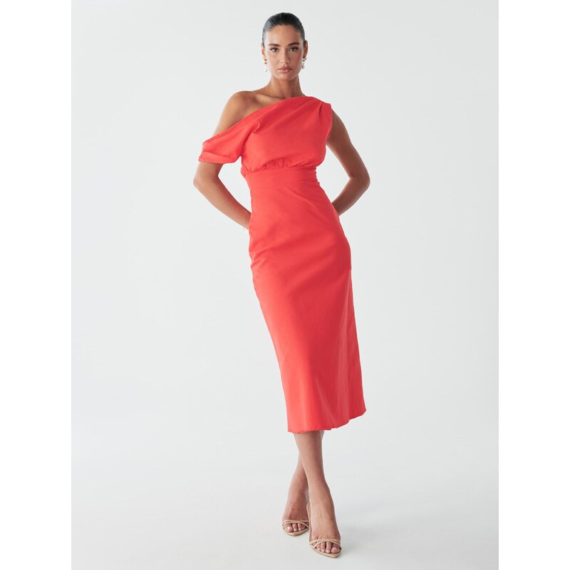 BWLDR Šaty SONOA MAXI DRESS červená