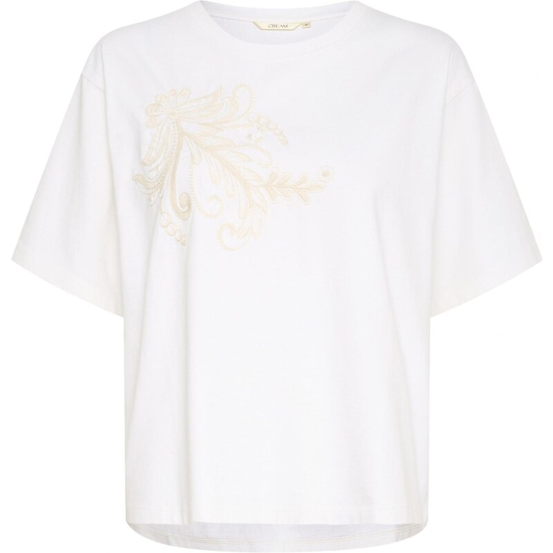 Cream Tričko CRLeona krémová / bílá