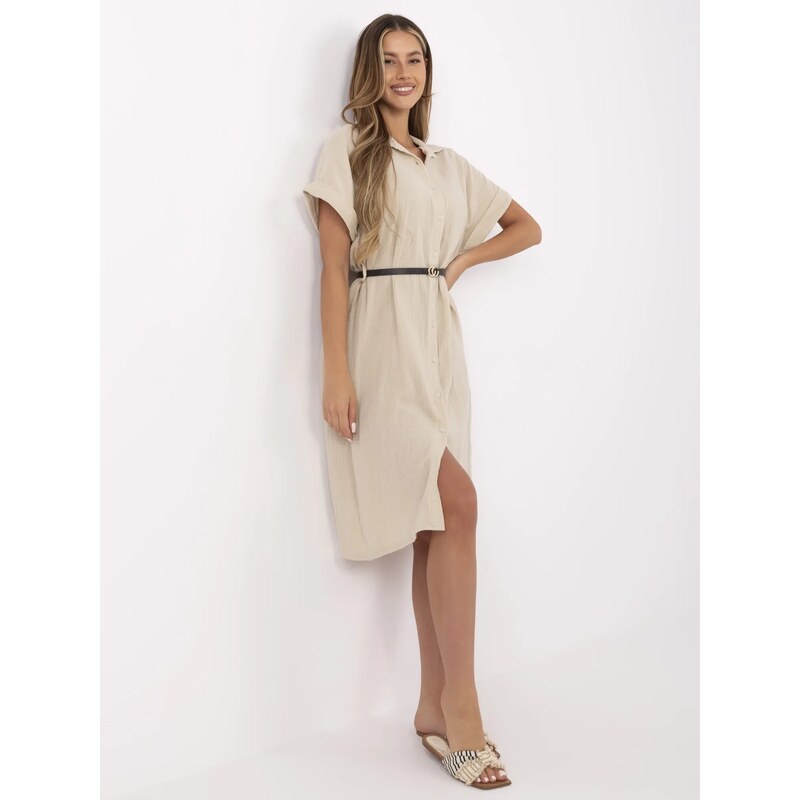 Italy Moda Dress-MI-SK-A2494.99-beige