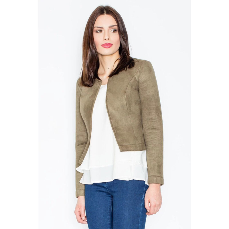 Dámské sako M456 olivové - Figl 113508096