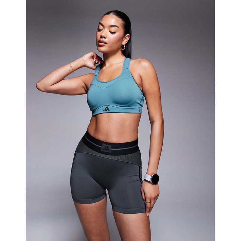 adidas performance adidas Training Hyperglam rib booty shorts in