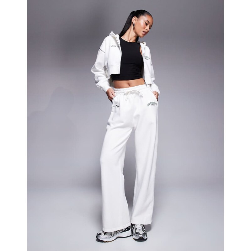 Good For Nothing co-ord sweat logo joggers in off white