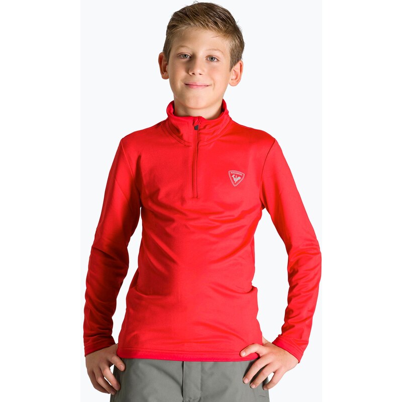 Dětská lyžařská mikina Rossignol Boy 1/2 Zip Warm Stretch red