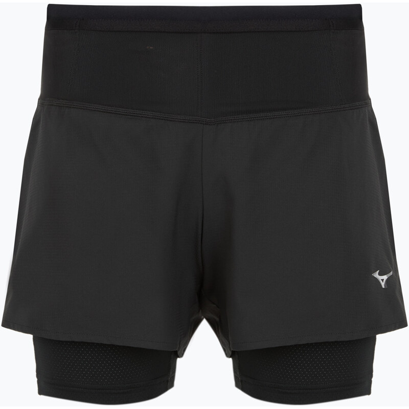 Dámské běžecké šortky Mizuno Trail ER 2IN1 black
