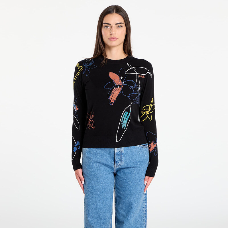 Svetr Desigual Arty Pullover Sweater Black M 107449095