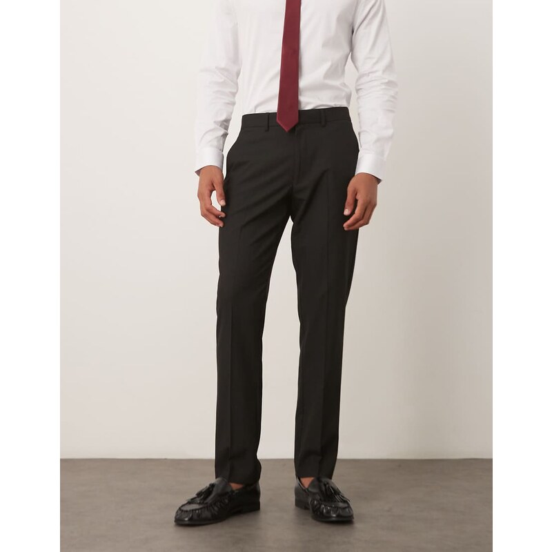 ASOS DESIGN slim suit trousers in black