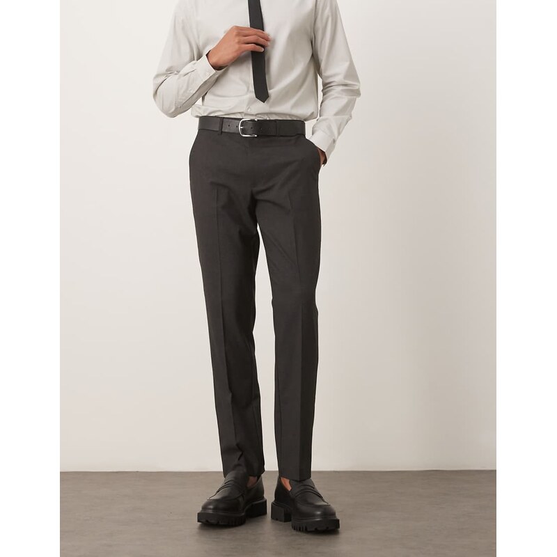 ASOS DESIGN slim suit trousers in grey