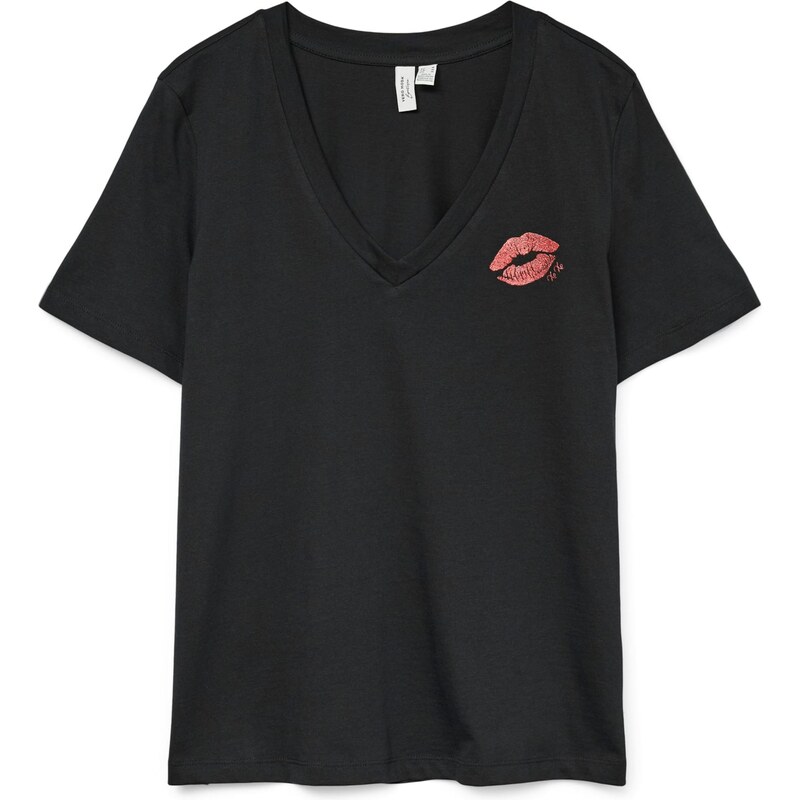 VERO MODA Tričko VMFEYOLA krvavě červená / černá