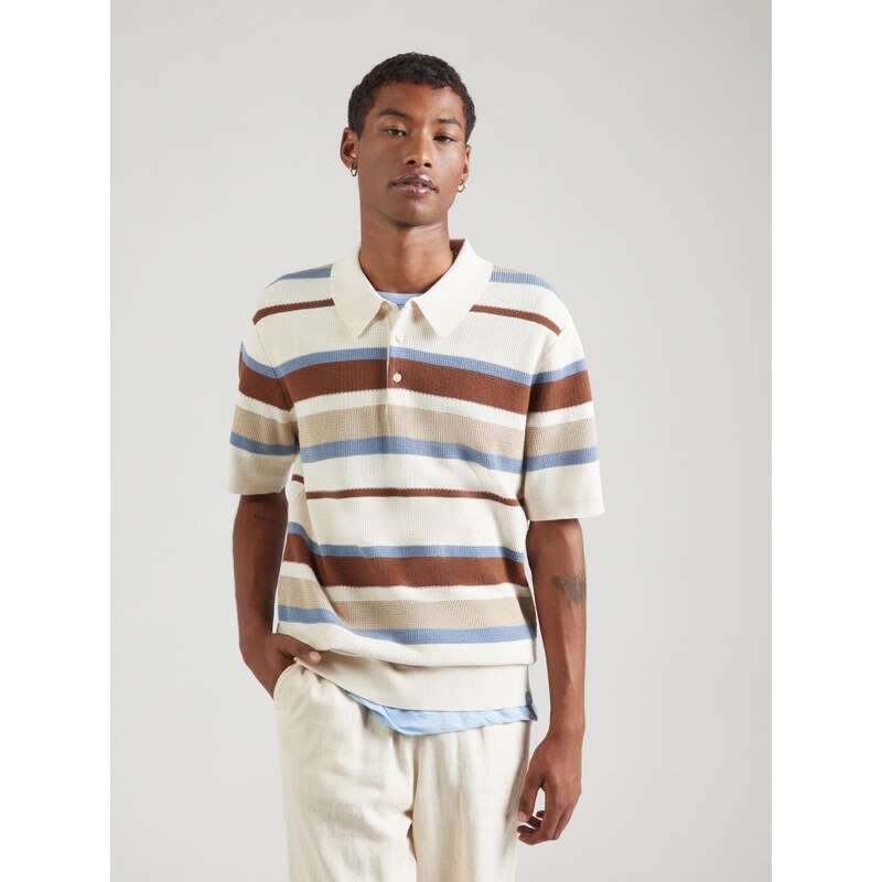 SCOTCH & SODA Svetr béžová / světle béžová / světlemodrá / hnědá