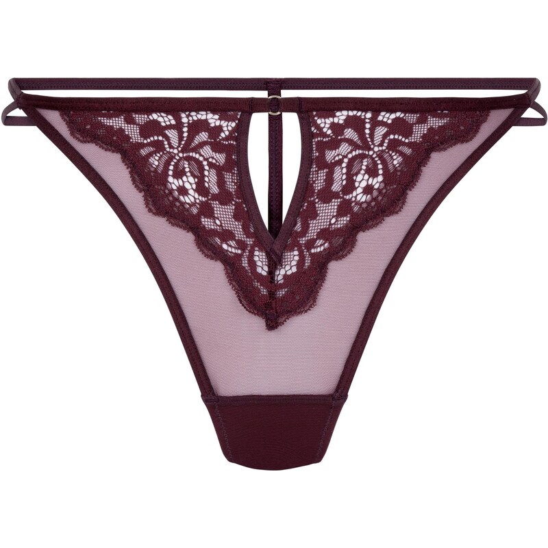 Hunkemöller Tanga Cinnamon bordó