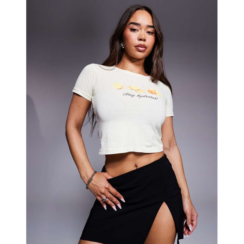 Kaiia exclusive cotton stay hydrated slogan baby tee in