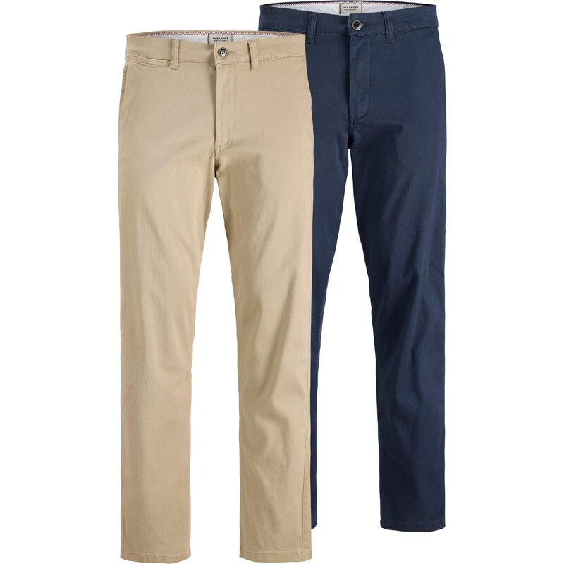 JACK & JONES Chino kalhoty JPSTKane Dave písková / námořnická