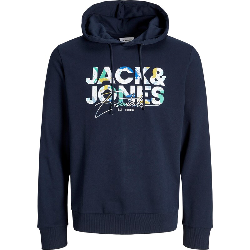 JACK & JONES Mikina JJGeplas modrá / noční modrá / mátová / bílá