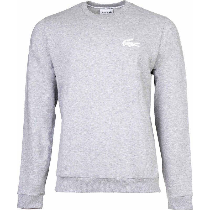 LACOSTE Mikina šedá / bílá
