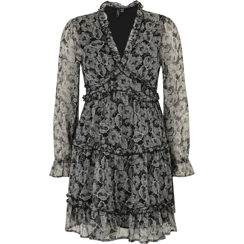 Vero Moda Petite Šaty VMSMILLA šedá / černá